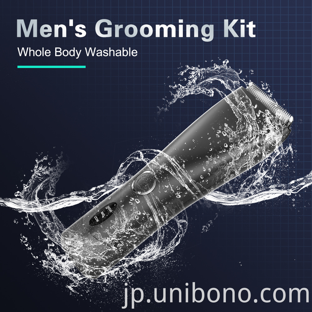 Waterpoof painless rechargeable men's body hair trimmer